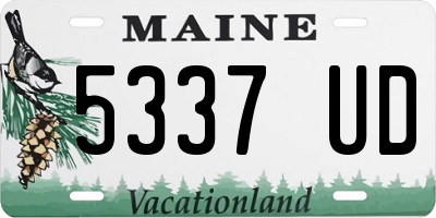 ME license plate 5337UD