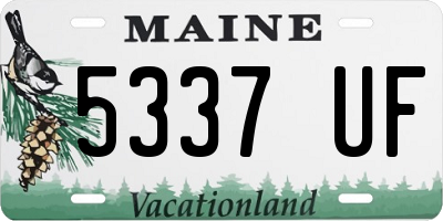 ME license plate 5337UF