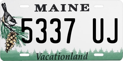 ME license plate 5337UJ
