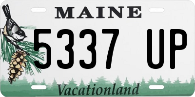 ME license plate 5337UP