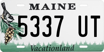 ME license plate 5337UT
