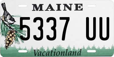 ME license plate 5337UU