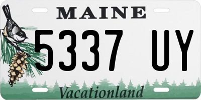 ME license plate 5337UY