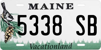 ME license plate 5338SB