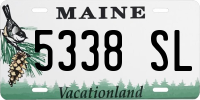 ME license plate 5338SL