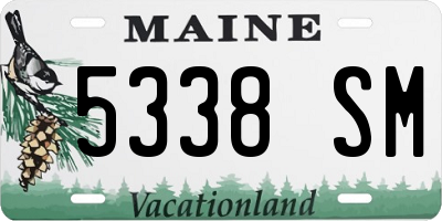 ME license plate 5338SM