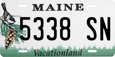 ME license plate 5338SN