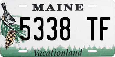 ME license plate 5338TF