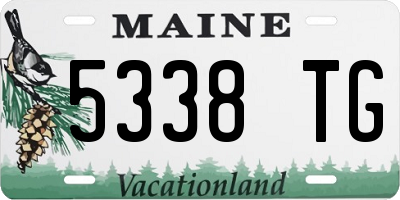 ME license plate 5338TG