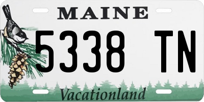 ME license plate 5338TN