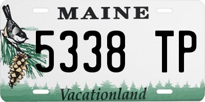 ME license plate 5338TP