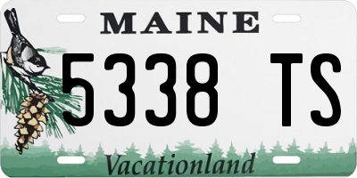 ME license plate 5338TS