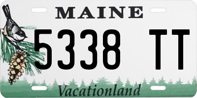 ME license plate 5338TT