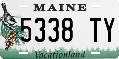ME license plate 5338TY