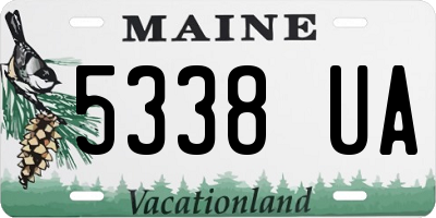 ME license plate 5338UA