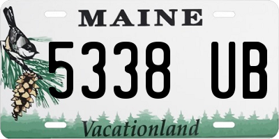 ME license plate 5338UB