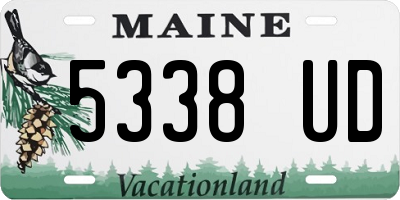 ME license plate 5338UD