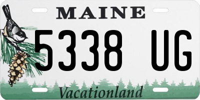 ME license plate 5338UG