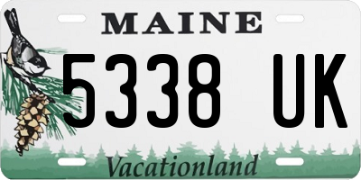 ME license plate 5338UK