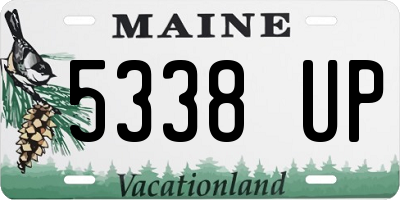 ME license plate 5338UP