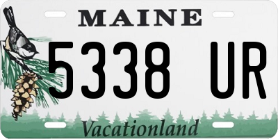 ME license plate 5338UR