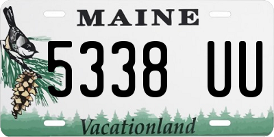 ME license plate 5338UU