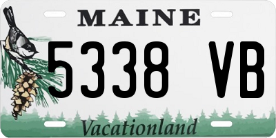 ME license plate 5338VB