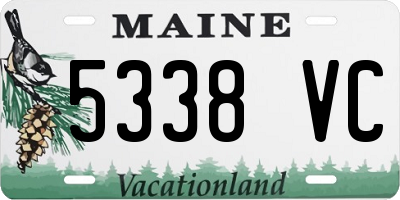 ME license plate 5338VC