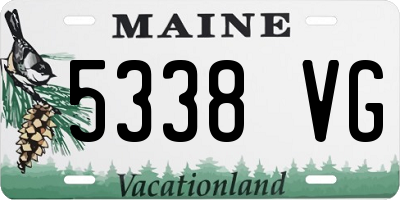 ME license plate 5338VG