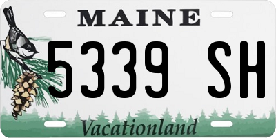 ME license plate 5339SH