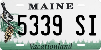 ME license plate 5339SI