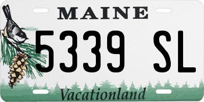 ME license plate 5339SL