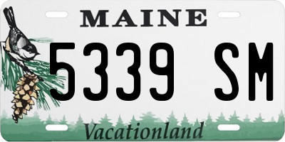 ME license plate 5339SM