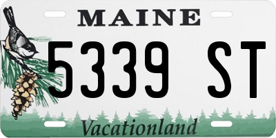 ME license plate 5339ST