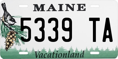 ME license plate 5339TA