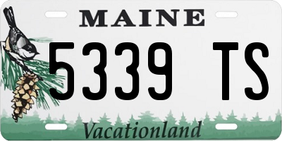 ME license plate 5339TS