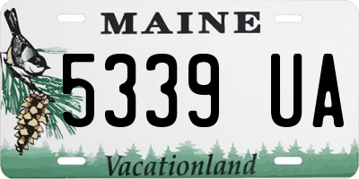 ME license plate 5339UA