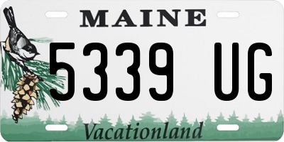 ME license plate 5339UG