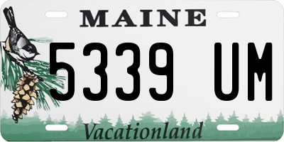 ME license plate 5339UM