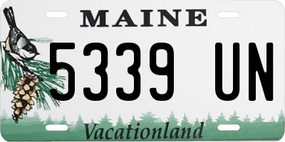 ME license plate 5339UN
