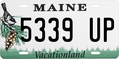 ME license plate 5339UP