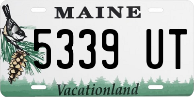 ME license plate 5339UT