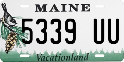 ME license plate 5339UU