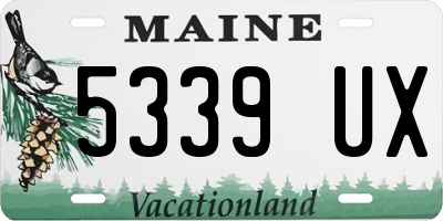 ME license plate 5339UX