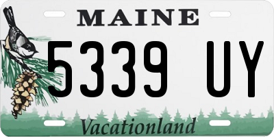 ME license plate 5339UY