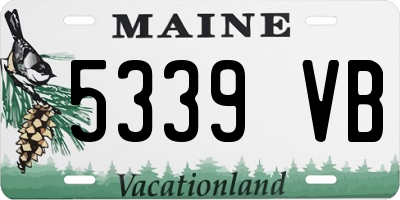 ME license plate 5339VB
