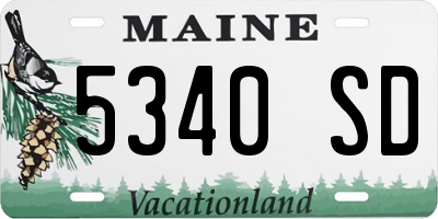 ME license plate 5340SD