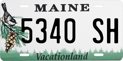 ME license plate 5340SH