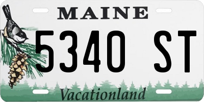 ME license plate 5340ST