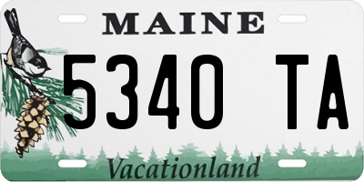 ME license plate 5340TA
